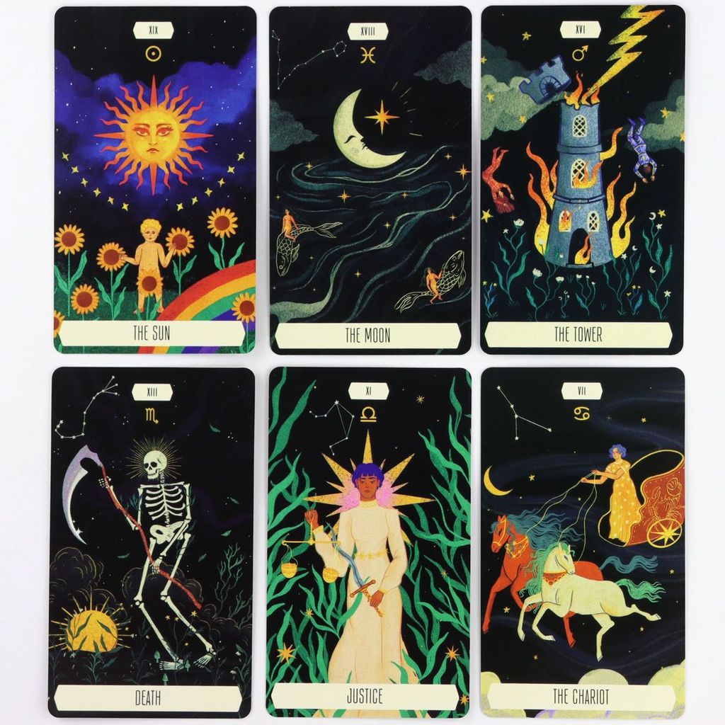 Constellation Zodiac Tarot Zodiac Tarot 10.3x6 ซม.78 การ์ดเกมกระดาน20251015