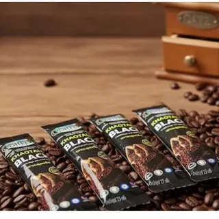 (1 ห่อ 100 ซอง) KHAOTALU BLACK กาแฟสำเร็จรูป ตรา คอฟฟี่ฟาร์ม กาแฟดำเขาทะลุแบล็ค 250 กรัม