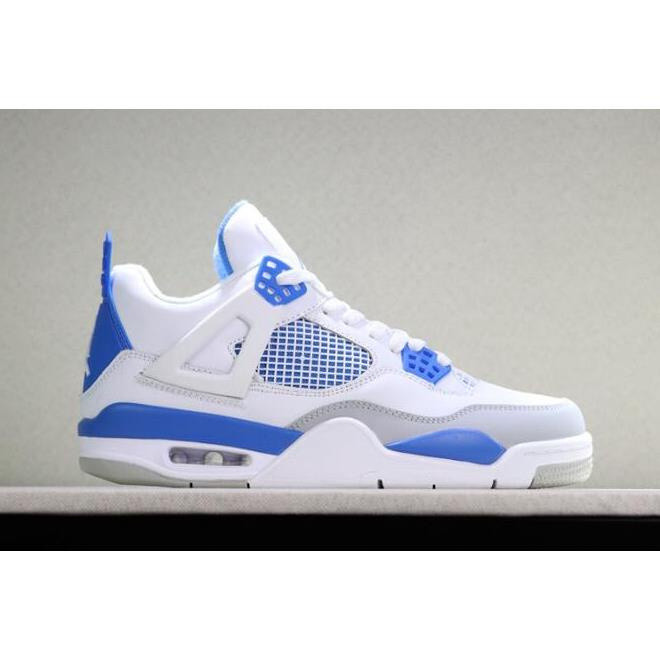 *พรีเมี่ยม* Nk Aj Air Jordan 4 Og Military Blue White/Neutral Grey-Military Blue 308497-105