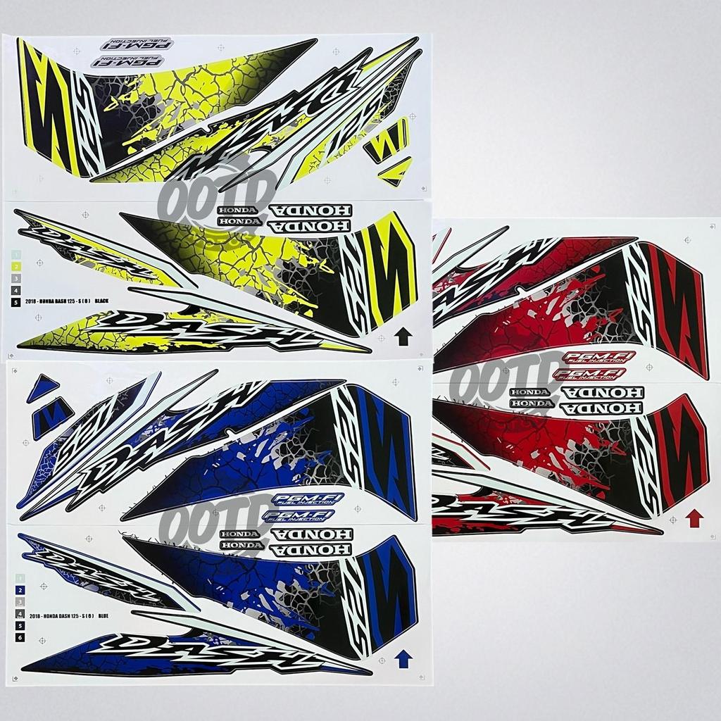 Honda Wave Dash 125 S (6) Motor Stiker Body Cover Sticker Stripe Automotive Motorcycle