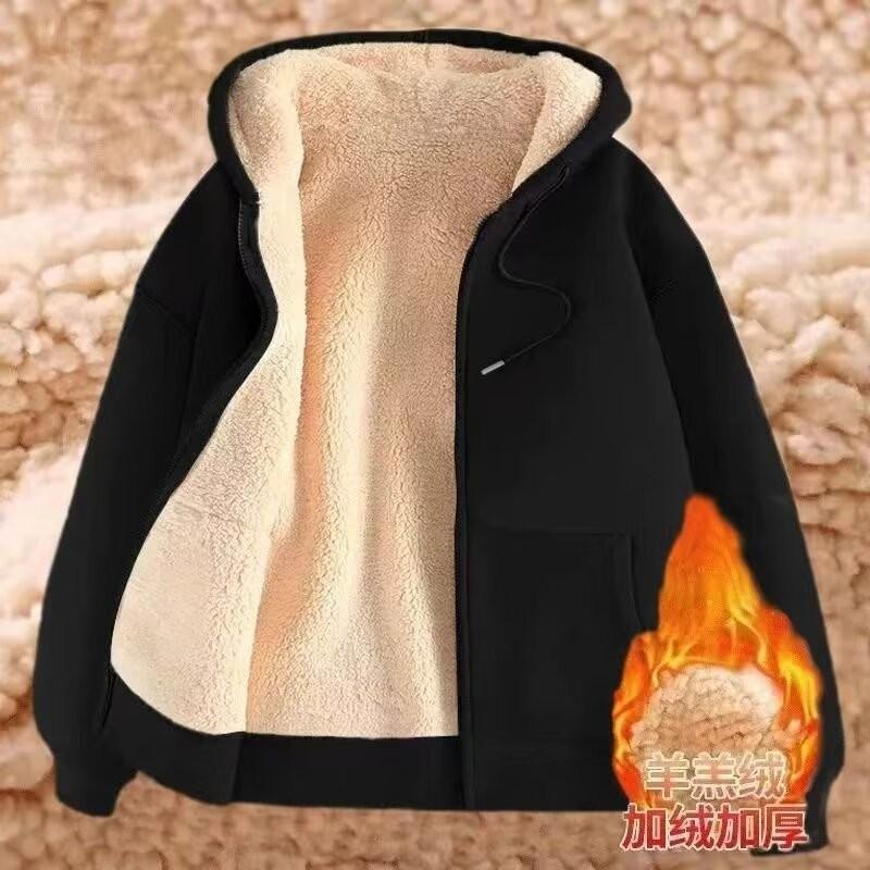 MEFEEE แจ็คเก็ตหนาผ้าขนแกะ 8 สี อบอุ่นสำหรับฤดูหนาว เหมาะกับทั้งผู้ชายและผู้หญิง