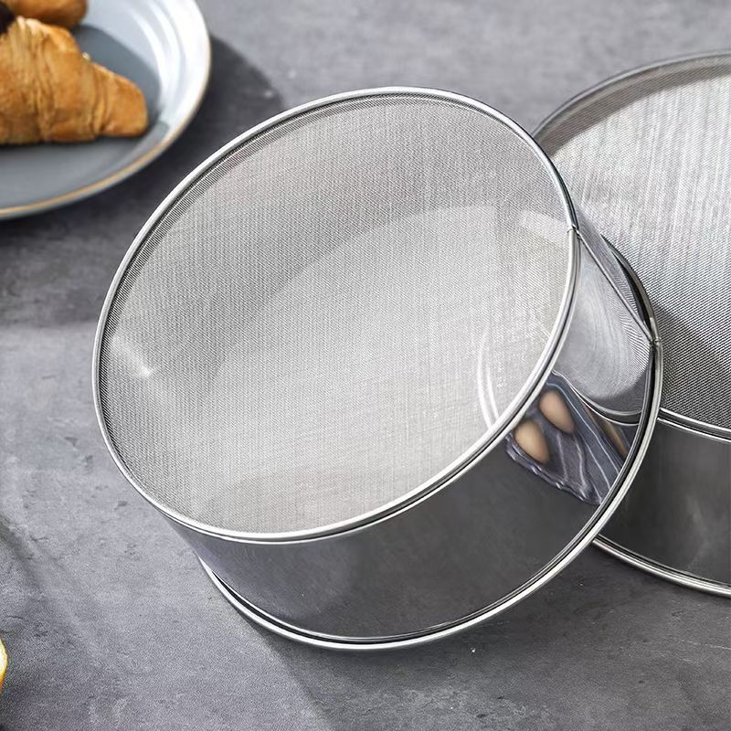 筛子家用加高面粉筛烘焙过滤网筛//目超细不锈钢筛网米筛虫Sieve Household Highlight Flour Sieve Baking Filter Mesh Sieve20251017