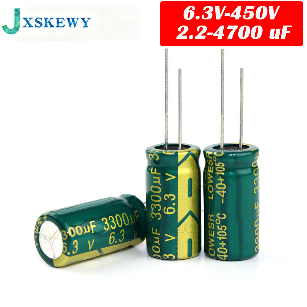 2-100pcs 10V 16V 25V 35V 50V 100V 400V 20% ตัวเก็บประจุความถี่สูง 100UF 220UF 330UF 470UF 680UF 1000