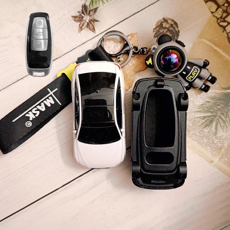 สําหรับ Audi A6L รถสําหรับ Audi A3 A4 B9 A6 A7 4K A8 E-tron Q5 Q8 C8 D5 SQ8 รีโมทกุญแจรถ Fob อุปกรณ์