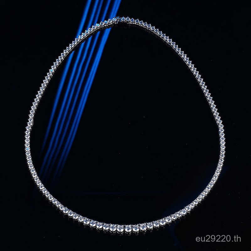 Moissanite สามกรงเล็บกลุ่มสร้อยคอเพชร Gradient Niche Super Flash 40 Clavicle Chain อุปกรณ์เสริม Dinn