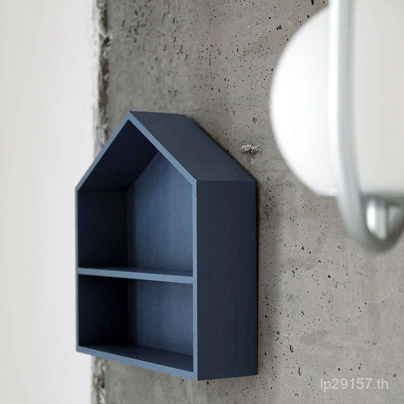 House Rack แขวนพาร์ทิชันตกแต่ง ins สไตล์ Morandi ตกแต่ง Rack Wall Storage สีจัดแต่งทรงผม S8AR