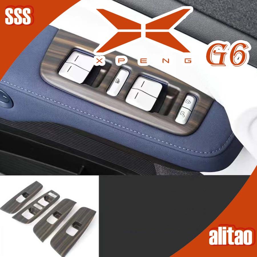 [READY]XPENG G6 Wood Grain Interior Stickers Body Kit XPENG G6 EV Car Decoration Accessories KPX3