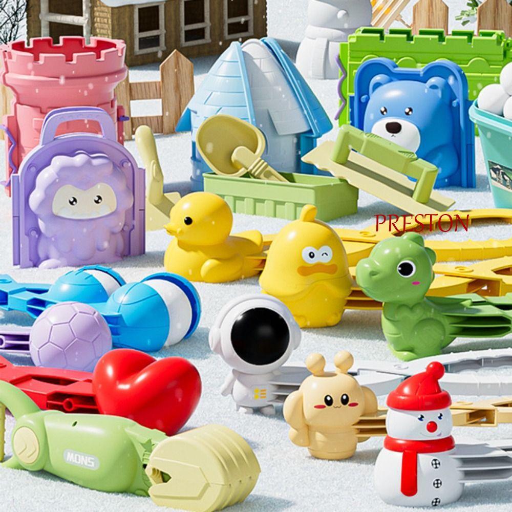 PRESTON Duck Snowball Clip, Sports Early Education Dinosaur Snowball Maker Mold, Winter Fight Bear S