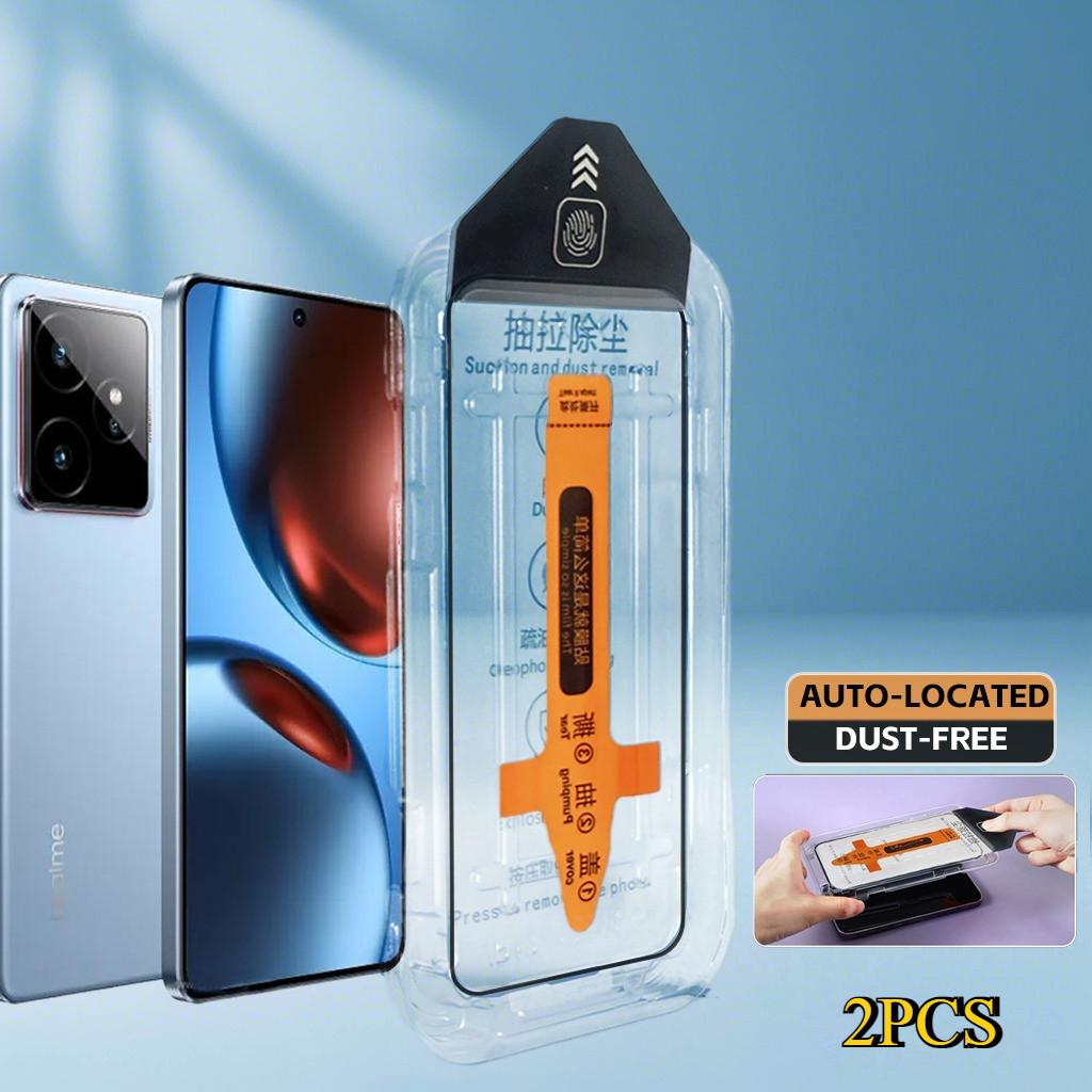 2 ชิ้นกระจกนิรภัยสําหรับ Realme GT7 GT5 GT 7T C71 C75 C73 ป้องกันหน้าจอสําหรับ Realme C75 C75X แก้วป