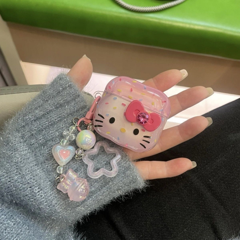 โบว์น่ารัก AirPods Pro3 เคสหูฟังไร้สายบลูทูธ AirPods 4/1/2/3 หูฟังฝาครอบป้องกัน AirPods Pro2