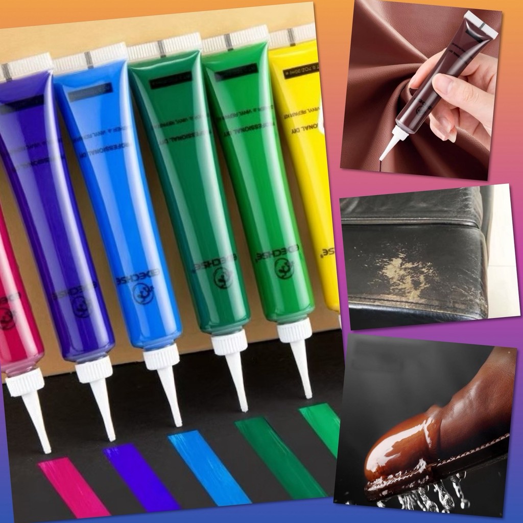 💖 สีซ่อมหนัง เจลซ่อมหนัง สีหนัง เพ้นท์ ซ่อมโซฟา กระเป๋า รอยขีดข่วน อุดรอยแตก รอยร้าว รุ่นอัพเกรด เนื้อเนียน ทนทาน 💖