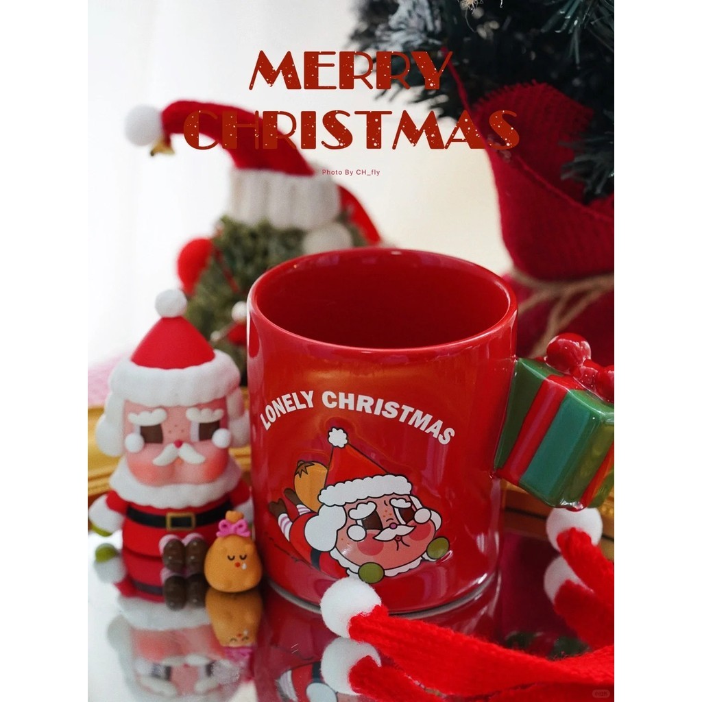 [ของแท้] POPMART Crybaby LONELY CHRISTMAS LONELY Mug Cup Gift