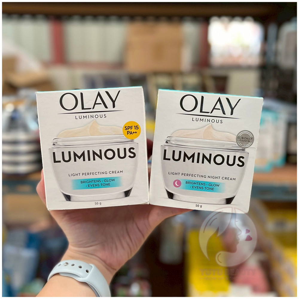 Olay Luminous Light Perfecting Day Cream SPF 15 PA++ 50g. / Night Cream 50g.