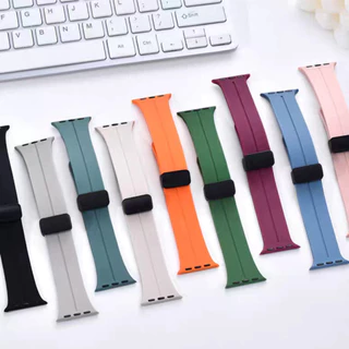 สายยางแม่เหล็ก for iWatch Apple Watch Ultra/SE 3 2 Series 11 10 9 8 7 6 5 4 3 49มม. 46มม. 45มม. 41 44 40มม. 42มม. 38มม.