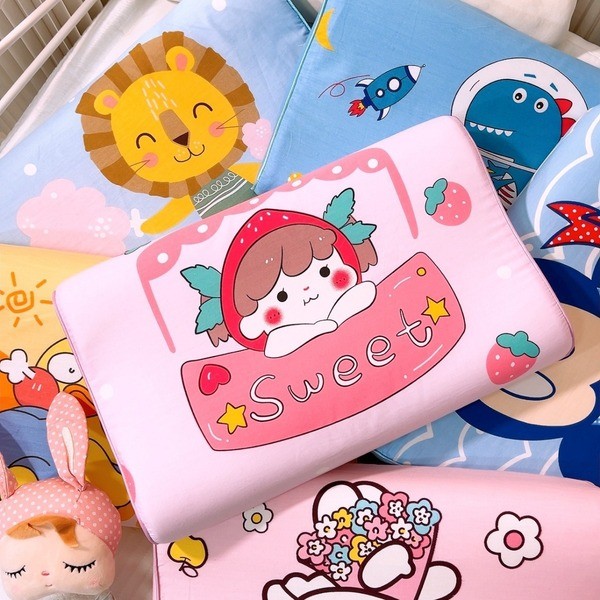 หมอนยางพาราแท้ lunio ลดการนอนกรน หมอนยางพาราสำหรับเด็ก