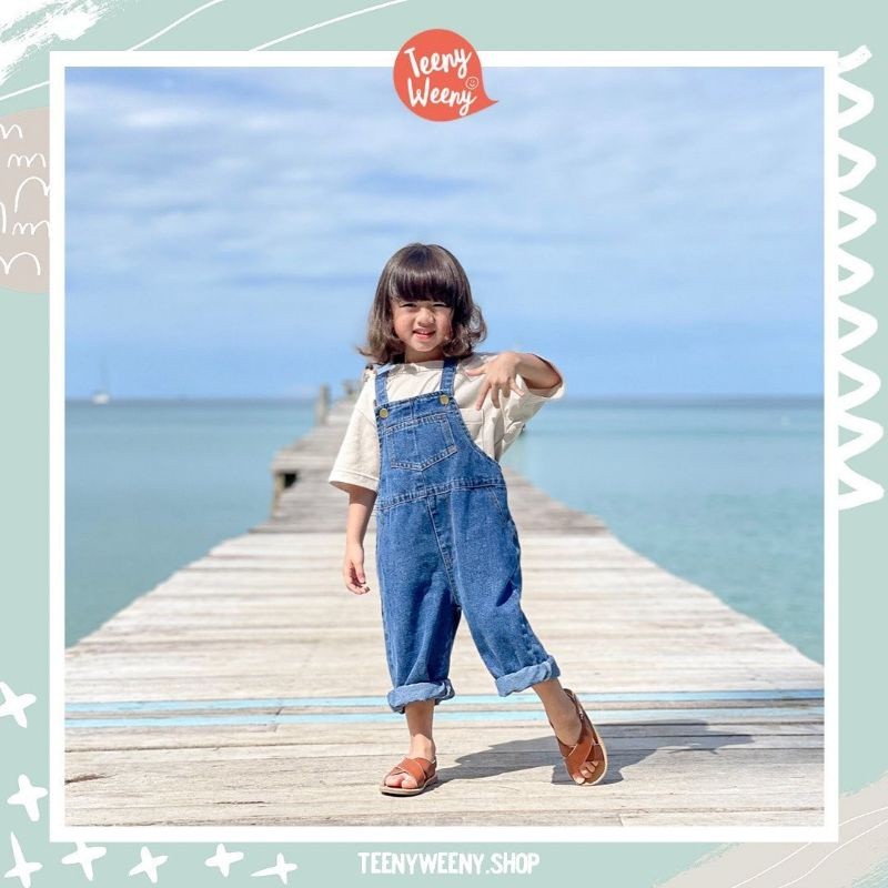 teenyweeny.shop - เอี๊ยมยีนส์เด็กขายาว Jean Jumpsuit