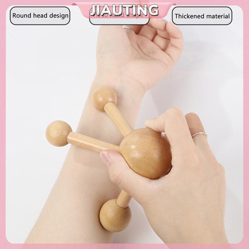 JIAUTING 1 ชิ้นคอกลับ 3/4-ขานวด Roller หัวไม้นวดหนังศีรษะ Octopus Claws ผ่อนคลาย SPA เครื่องมือสําหร