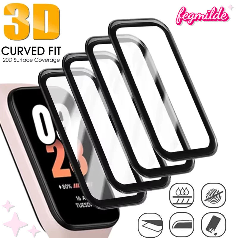 กระจกนิรภัย / ฟิล์มนุ่ม for Smartwatch Xiaomi Mi Band 9 Active/Mi Band 8 Active / Redmi Band 3 2 เครื่องประดับ
