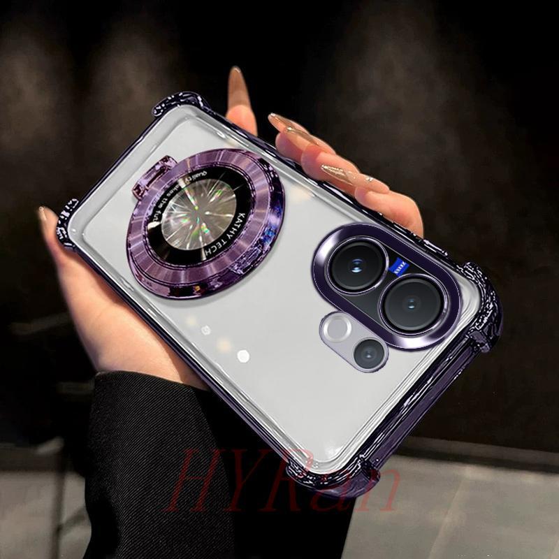 เคส Vivo V60 5G ถุงลมนิรภัยสี่มุมป้องกันการตก เคสโทรศัพท์แบบใสพร้อมขายึด CDSJ