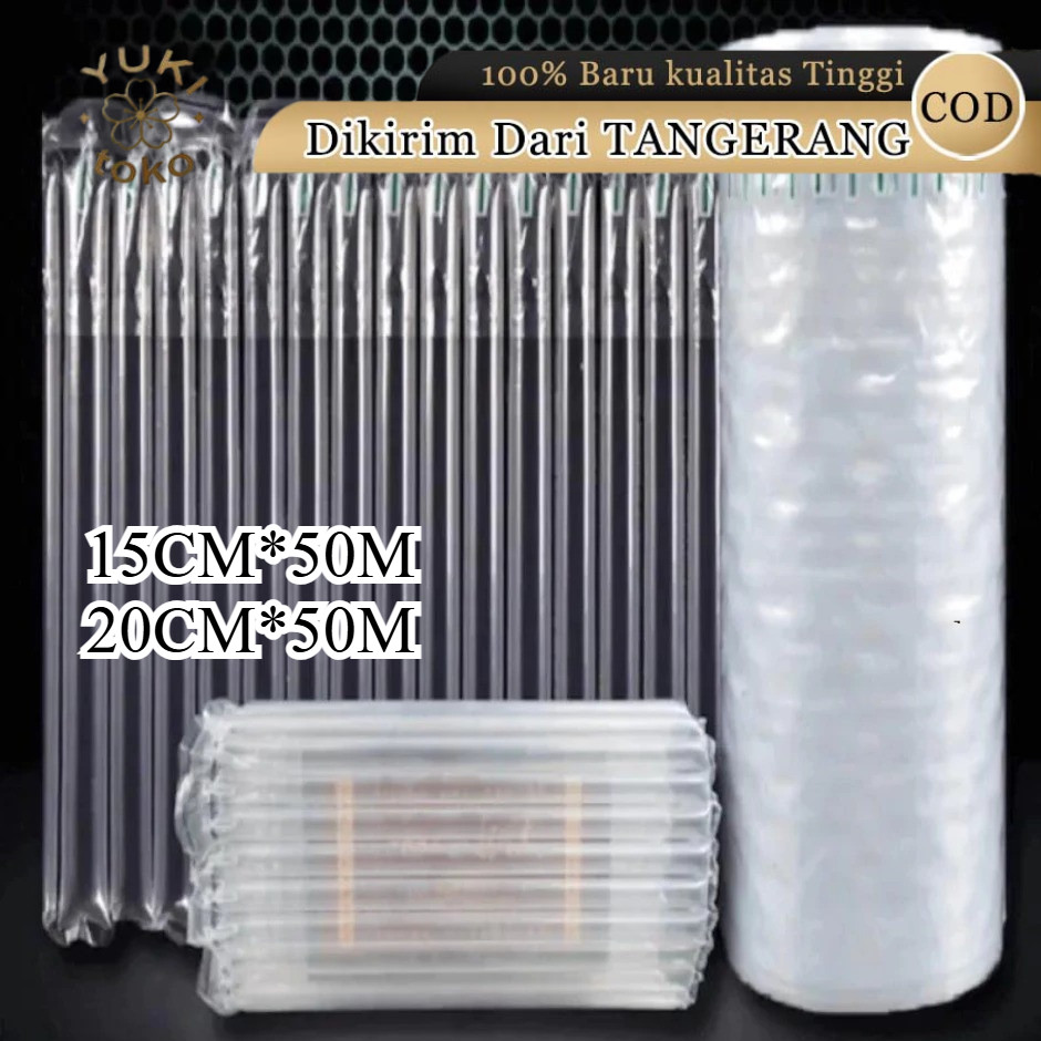 50 เมตรพลาสติก Air Bubble Wrap บรรจุภัณฑ์ Bubble Wrap Anti-Scratch ปลอดภัยอุปกรณ์ Wrap