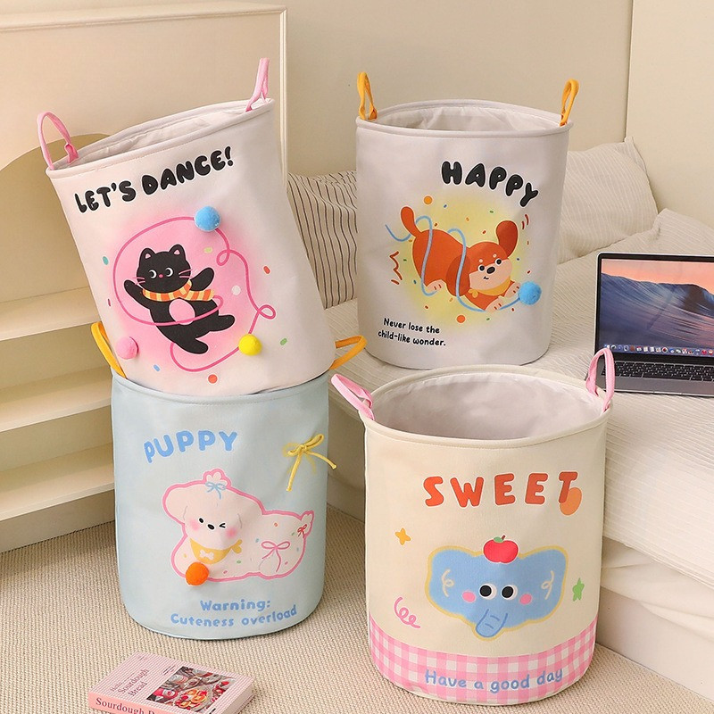 ตะกร้าซักผ้า Dashshund  น้องหมาลายน่ารักสุดๆ มีด้ามจับ พับได้ 4แบบ Laundry Basket ตกแต่งบ้าน - รูปที่ 7