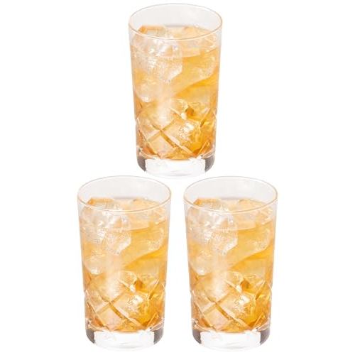 Oriental Sasaki Glass Tumbler Glass Cresta 8 Tumbler 260ml Set of 3 Made in Japan Dishwasher Safe Gl