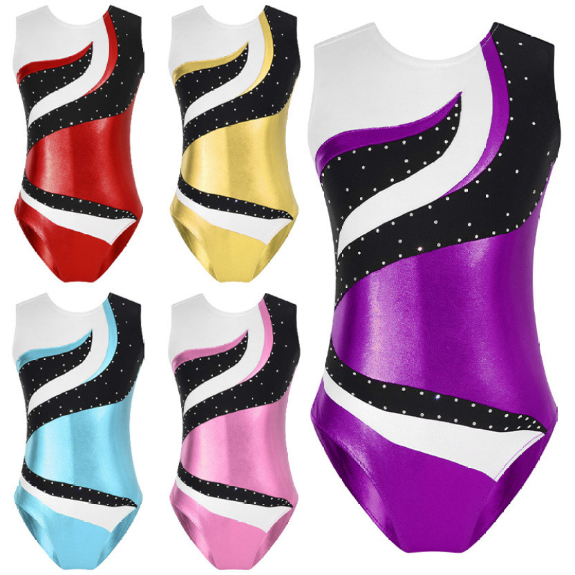 Yeahdor ยิมนาสติก Leotard สําหรับสาวชิ้นเดียวเต้นรํา Tumbling ถังยิมนาสติก Leotard