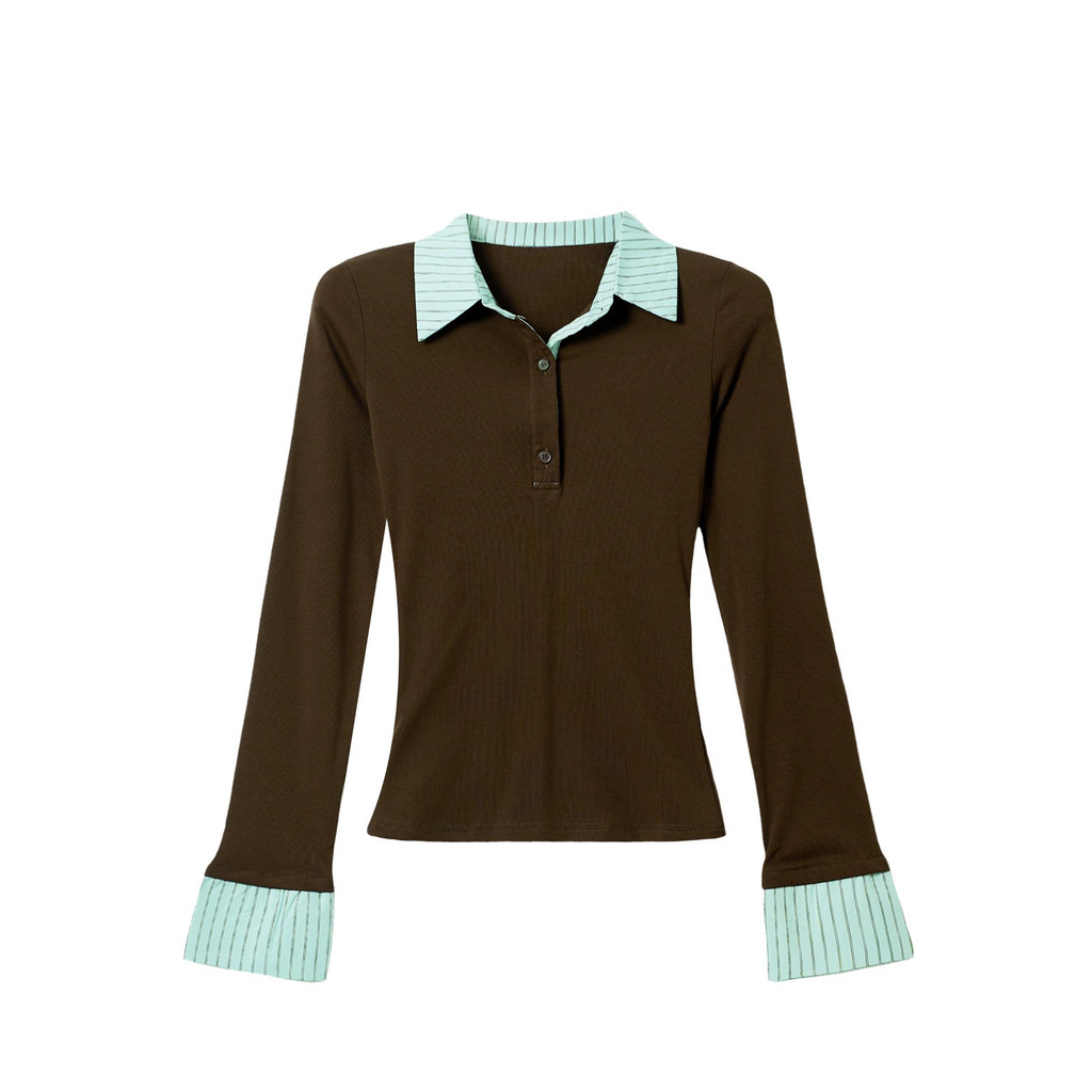 VaVa【ในสต็อก】เสื้อยืดแขนยาวทรงสลิมฟิตสำหรับผู้หญิง ฤดูใบไม้ร่วง/ฤดูหนาว ปี 2025 มาพร้อมดีไซน์ที่เป็นเอกลักษณ์และทันสมัย - รูปที่ 7