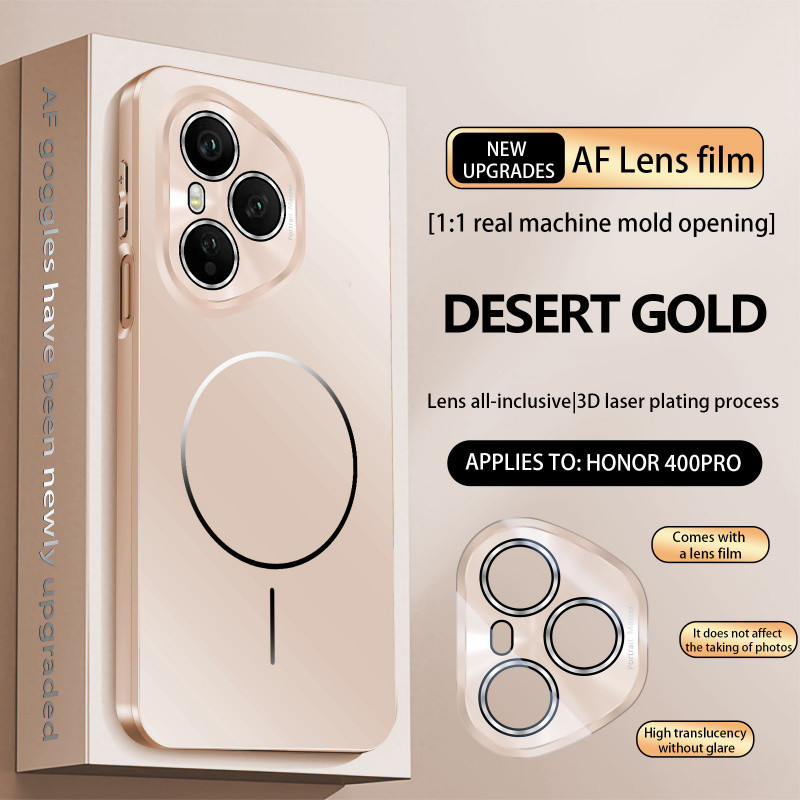 หรูหรา Frosted Magnetic Wireless Charge สําหรับ Huawei Honor 400 Pro 400 Global Magic 8 Pro P80 Ultr