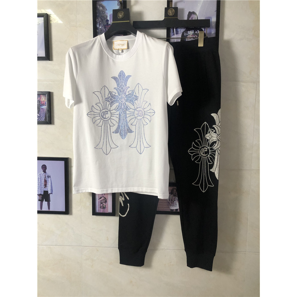 ชุดเสื้อเชิ้ตและกางเกง EDHARDY ลายเสือหินคริสตัล สำหรับวันหยุดหรือโอกาสพิเศษ