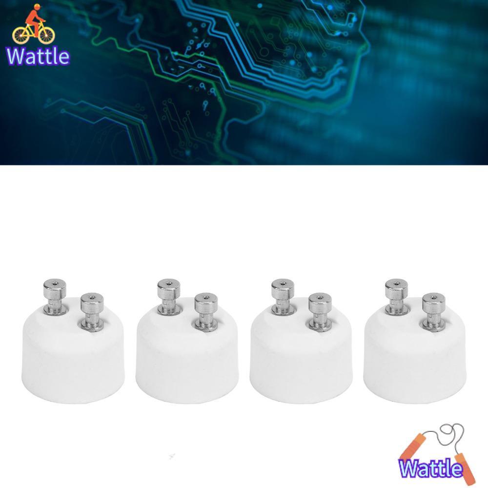 WATTLE 4PCS Light Sockets Lamp Holder, Ceramic Protruding GU10 to MR16 Adapter Socket, Durable Heatp