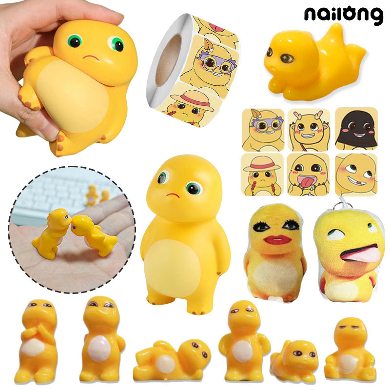 น่ารัก Nailong 6 ชิ้นชุด Action Figure ตกแต่ง Mini Nailong โมเดลเดสก์ท็อปตกแต่งของขวัญ