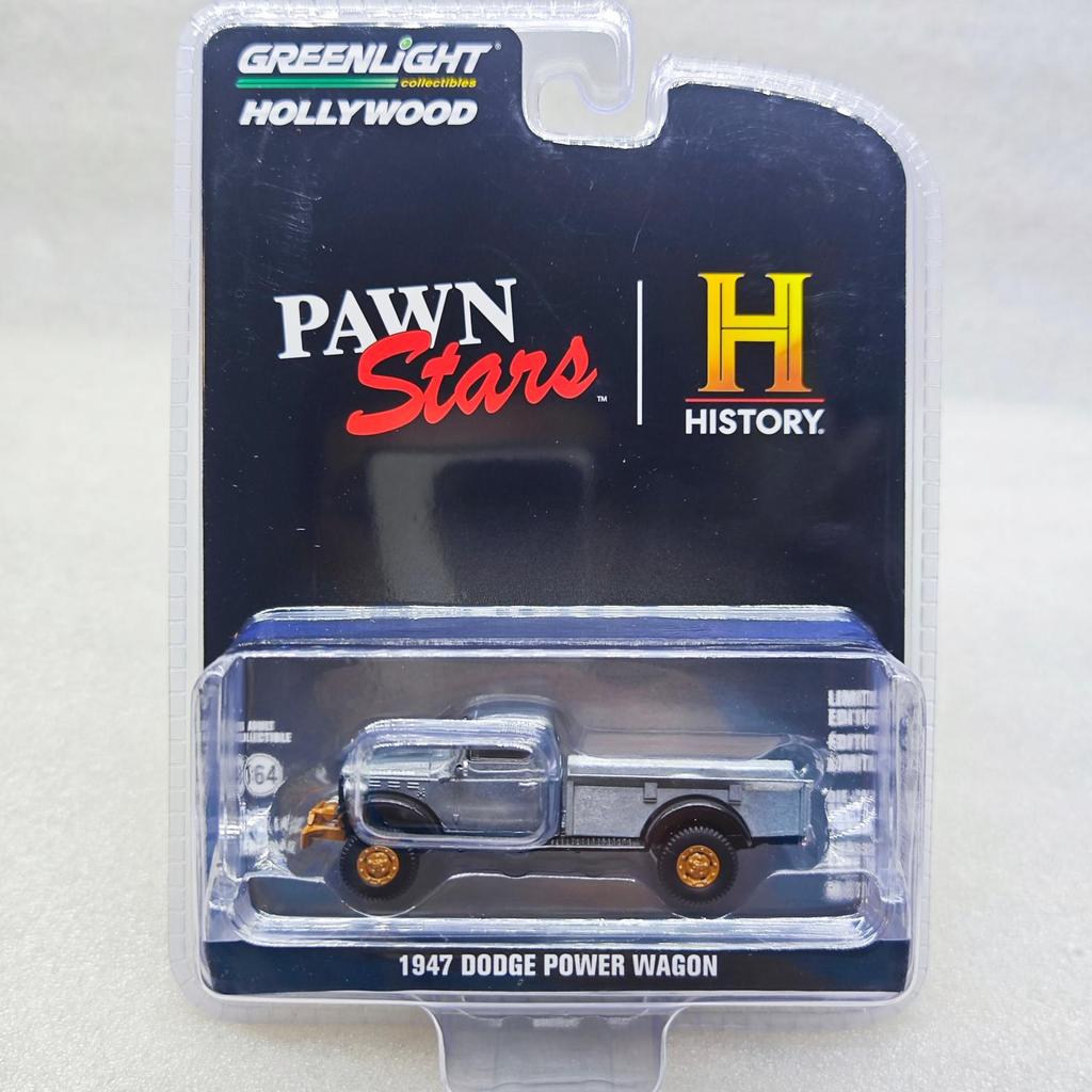 แสงสีเขียว 1: 64 Hollywood Series 42 – Classical Star-1947 Dodge Power รถบรรทุกเคลือบเงารถชุดของขวัญ