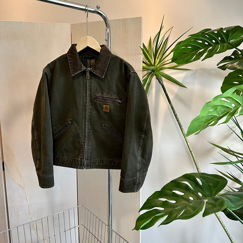 เสื้อแจ็คเก็ตสั้น Carhartt J97 สไตล์เรโตร cargo สำหรับหนุ่มๆ ในฤดูใบไม้ผลิและฤดูใบไม้ร่วง