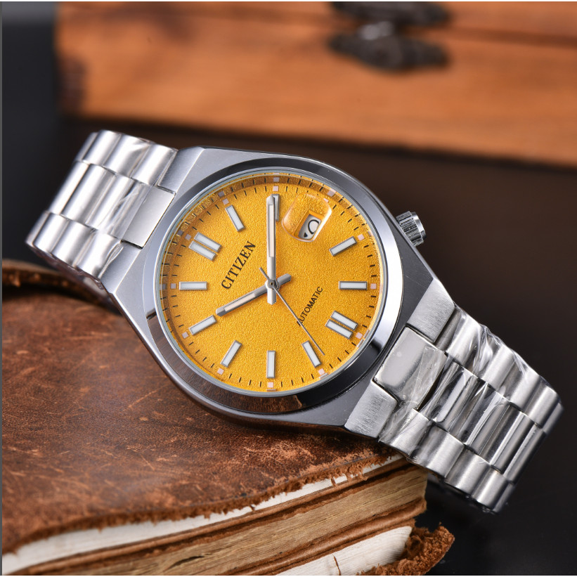 นาฬิกาแฟชั่นธุรกิจ citizen Automatic Mechanical Steel Band นาฬิกาผู้ชาย