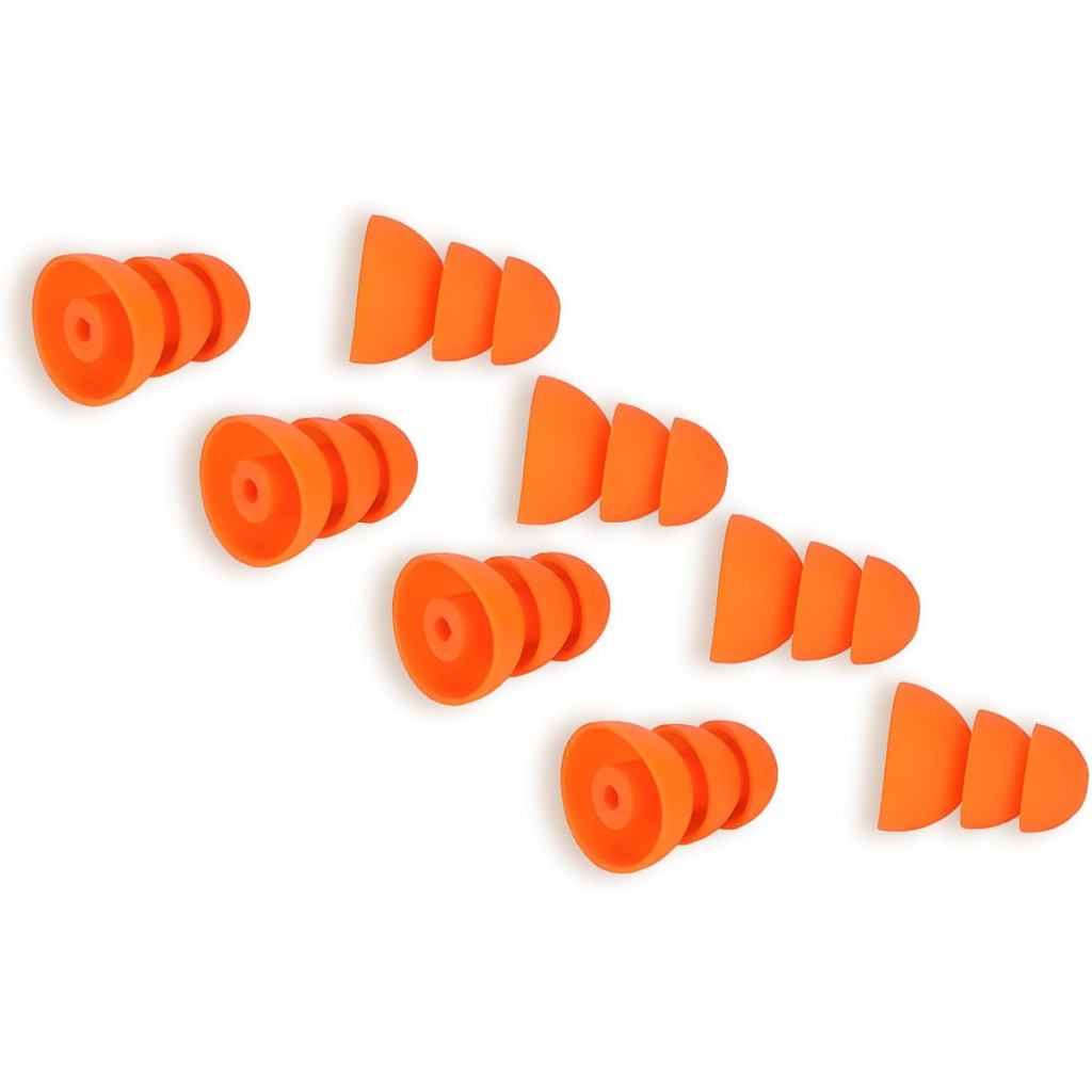 จุกหูฟังซิลิโคน 8 ชิ้น, ที่อุดหูลดเสียงรบกวนสําหรับ Se846 Se535 Se215, รูด้านใน 2.0‐3.5 มม., สีส้ม