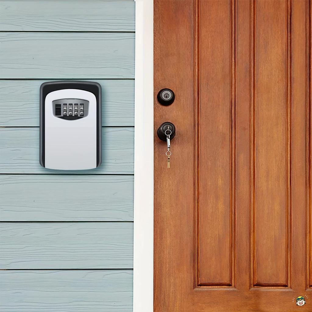 Wall Mount Outdoor Key Hider อลูมิเนียมความปลอดภัยตู้เซฟสําหรับ Outside House Apartment Realtors