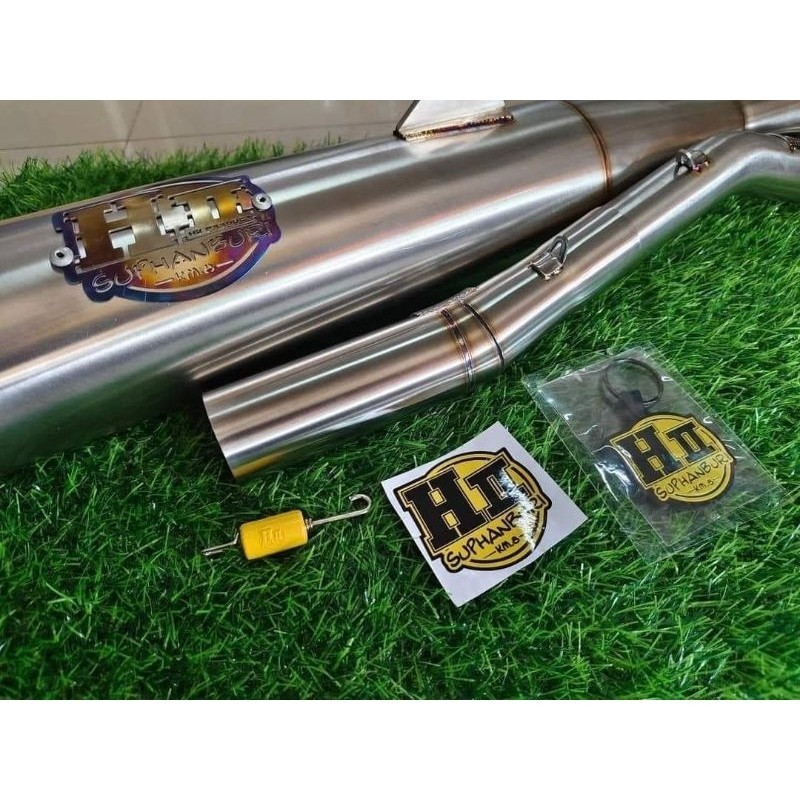 ไทเทเนียม H2 SUPHANBURI NEW TITANIUM EMBLEM WAVE 125 57/66 LOUD EXHAUST PIPE