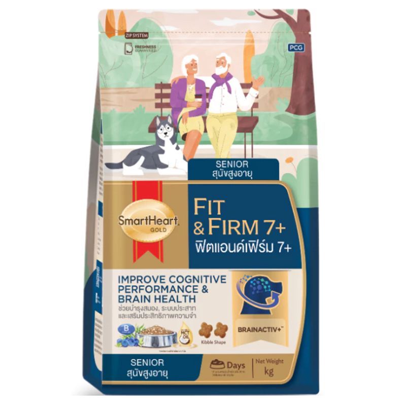 สมาร์ทฮาร์ทโกลด์ฟิตแอนด์เฟิร์มสุนัขโต7พลัส 10กก. SmartHeart Gold Fit and Firm Adult 7Plus 10kg [8850477002173 ]