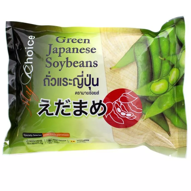 มายช้อยส์ถั่วแระญี่ปุ่น 400กรัม My Choice Green Japanese Soybeans 400g. [หมายเลขบาร์โค้ด 8853474062416 ]