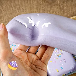 สกุชชี่กล่องไอติม Squishy Ice Cream Mousse ของ เล่นบีบคลายเครียดรูปขนมปังจำลองสร้างสรรค์