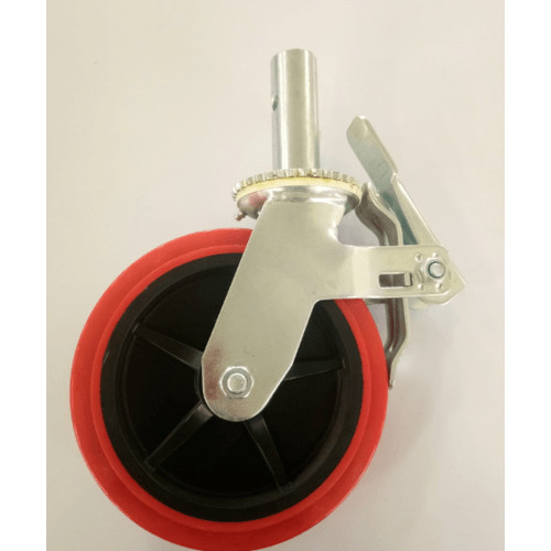 The Magnet KAMPER ล้อนั่งร้านโพลียูรีเทน (PU) ขาหมุน -มีเบรค รุ่น 1152-152B 6 นิ้ว