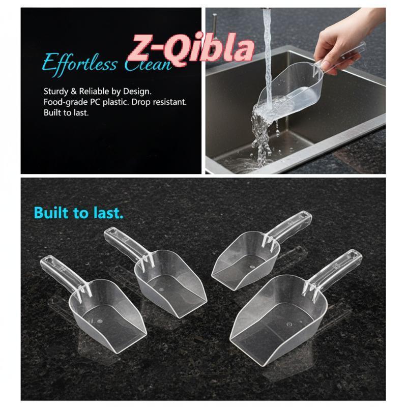 [Z-Qibla-t] 1pcs Bar Buffet Wedding Favor Party Ice Sugar Sweets Candy Clear Acrylic Scoops Gadget ครัวขนม Grain สินค้าแห้งพลั่ว