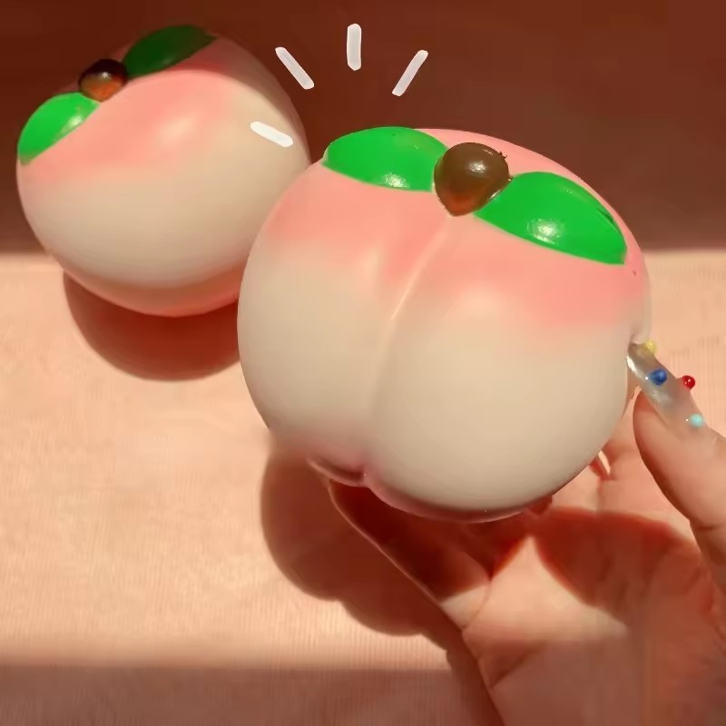 น่ารักพีช Squishy Fidget ของเล่นช้า Rebound Decompression Prop Anti-Stress ช้า Rising ผลไม้นุ่มความเครียดบรรเทาของเล่นบีบ