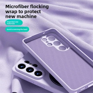 ซิลิโคนเหลววงเล็บหมุนเคสกันกระแทกสําหรับ Samsung A27 A36 A37 A57 S26 Ultra Plus Edge ป้องกันเลนส์ MagSafe Compatible