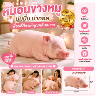 ตุ๊กตาหมอนข้างหมู AI/ตุ๊กตานุ่มนิ่มขนาดใหญ่/ของขวัญสำหรับผู้ใหญ่ใช้นอนได้/หมอนข้างหมู AI ช่วยนอนหลับ/เหมาะกับคนเหงา
