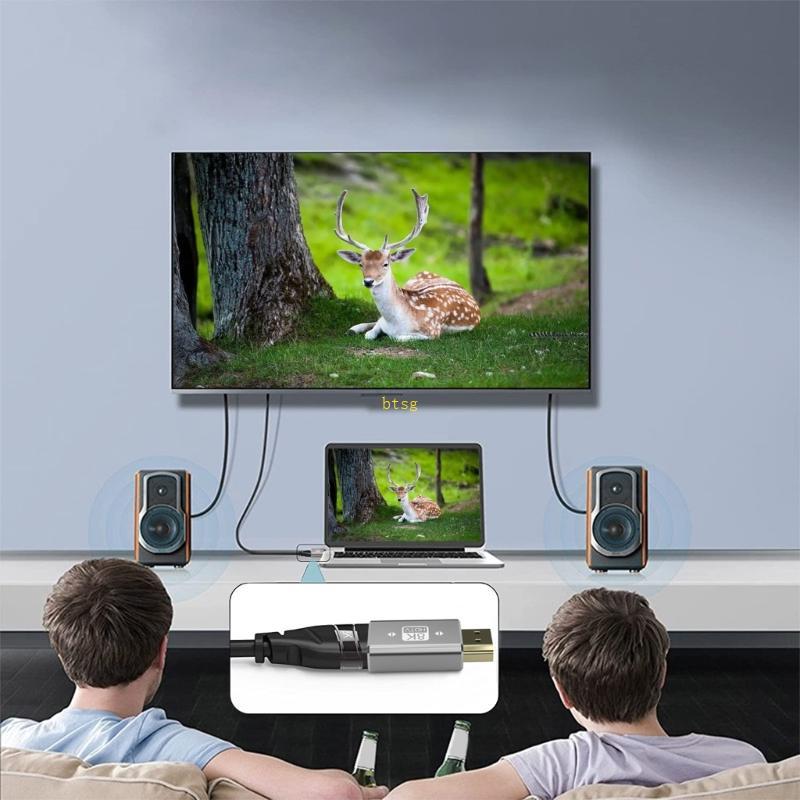 Btsg 90° 270° อะแดปเตอร์ส่วนต่อขยายชายกับหญิงมุมขวารองรับ 8Ks 60Hz 4K 120Hz