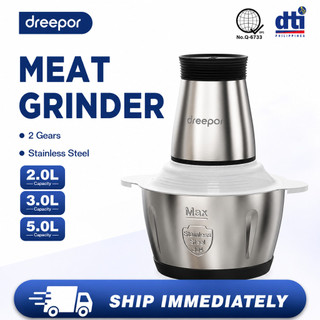 2L-5L Electric Meat Grinder Stainless Steel Chopper Blender Multifunctional Food Processor