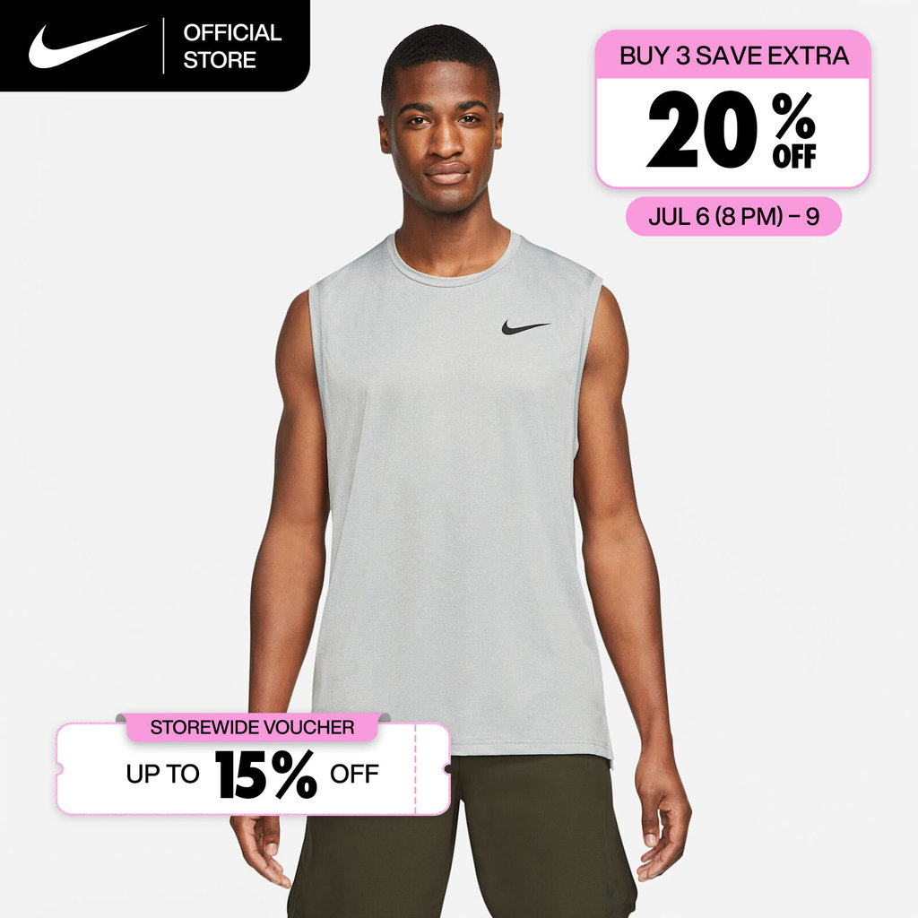 Nike Dri-FIT Men's Pro Tank - Particle Grey [CZ1185-073]