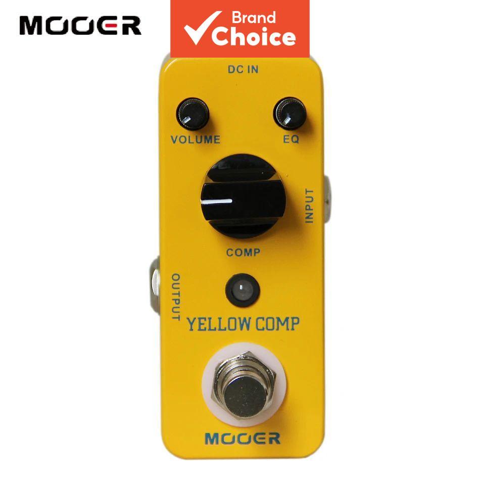 MOOER สีเหลือง Comp Optical Compressor Pedal Full Metal Shell True Bypass กีตาร์ไฟฟ้าสําหรับ Bass Tu